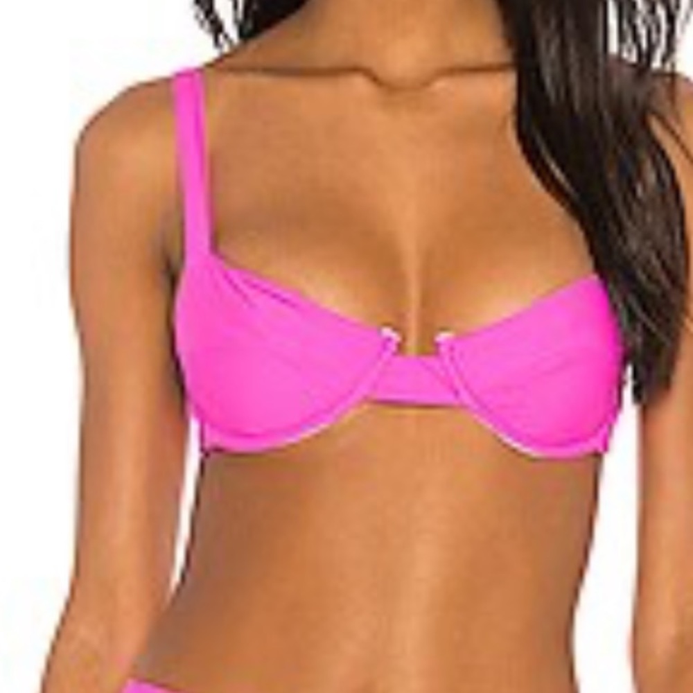 Juillet Izzy Bikini Top in Positano Pink